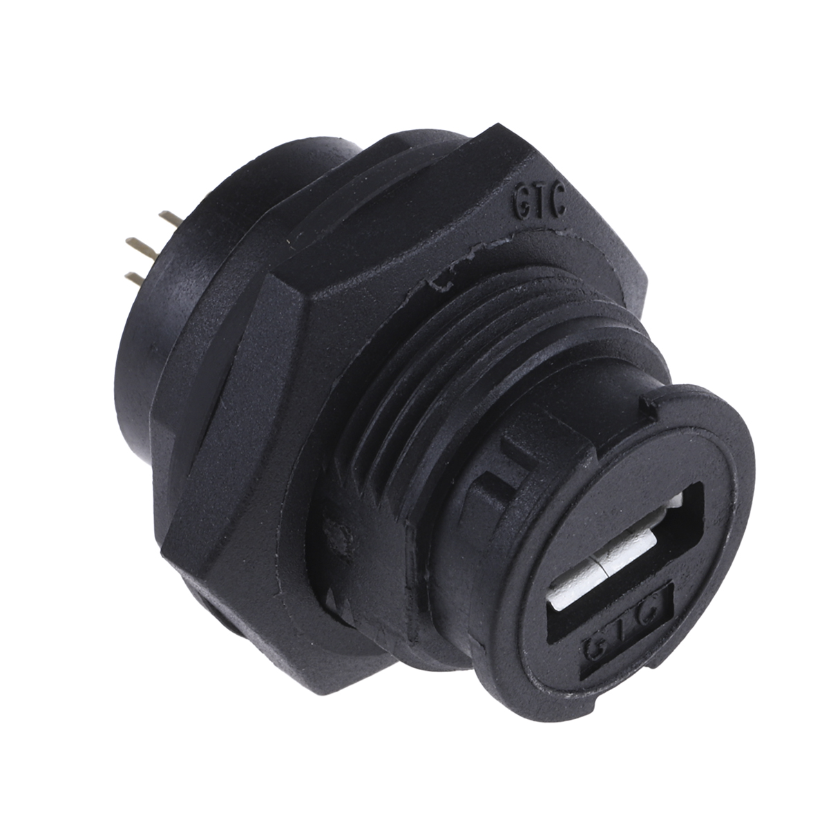 RS PRO Straight, Panel Mount, Socket Type Micro AB IP67 USB Connector