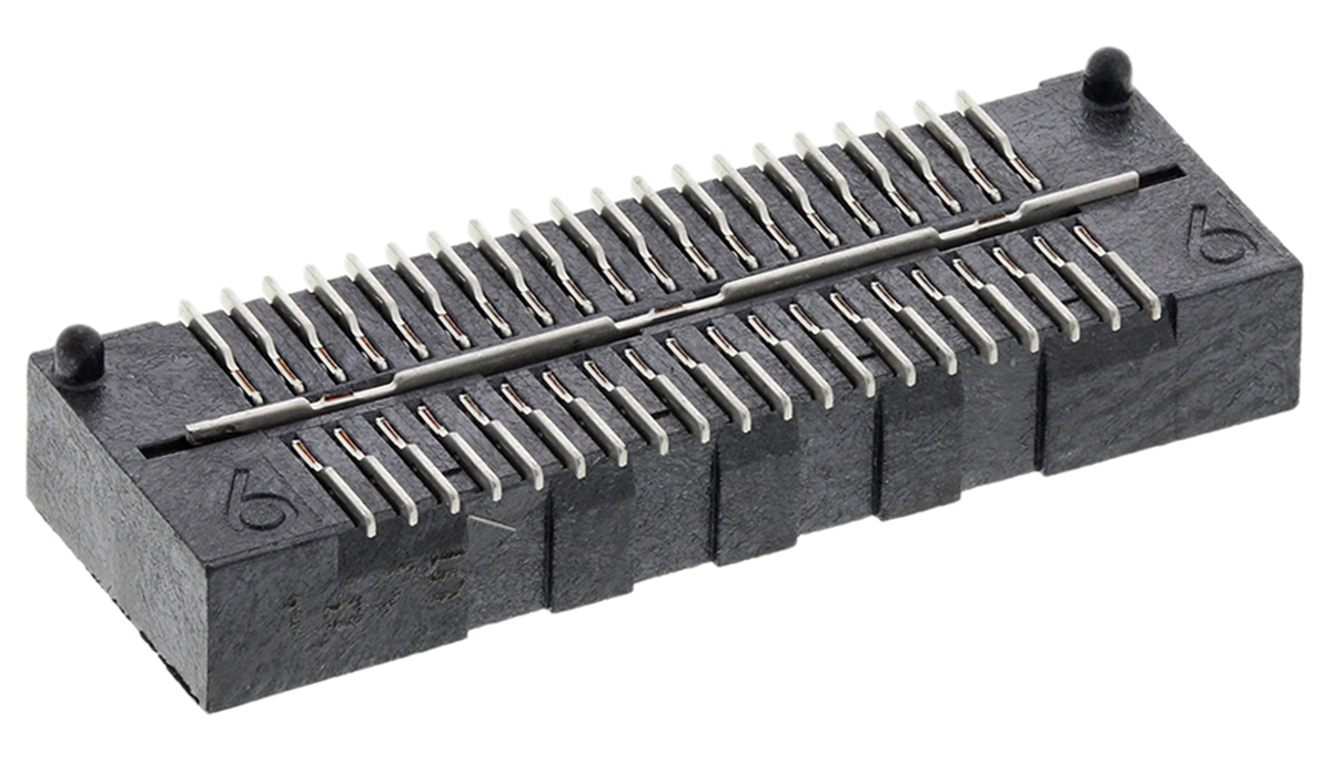 Samtec QSE Series Straight Surface Mount PCB Socket, 40-Contact, 2-Row, 0.8mm Pitch, Solder Termination