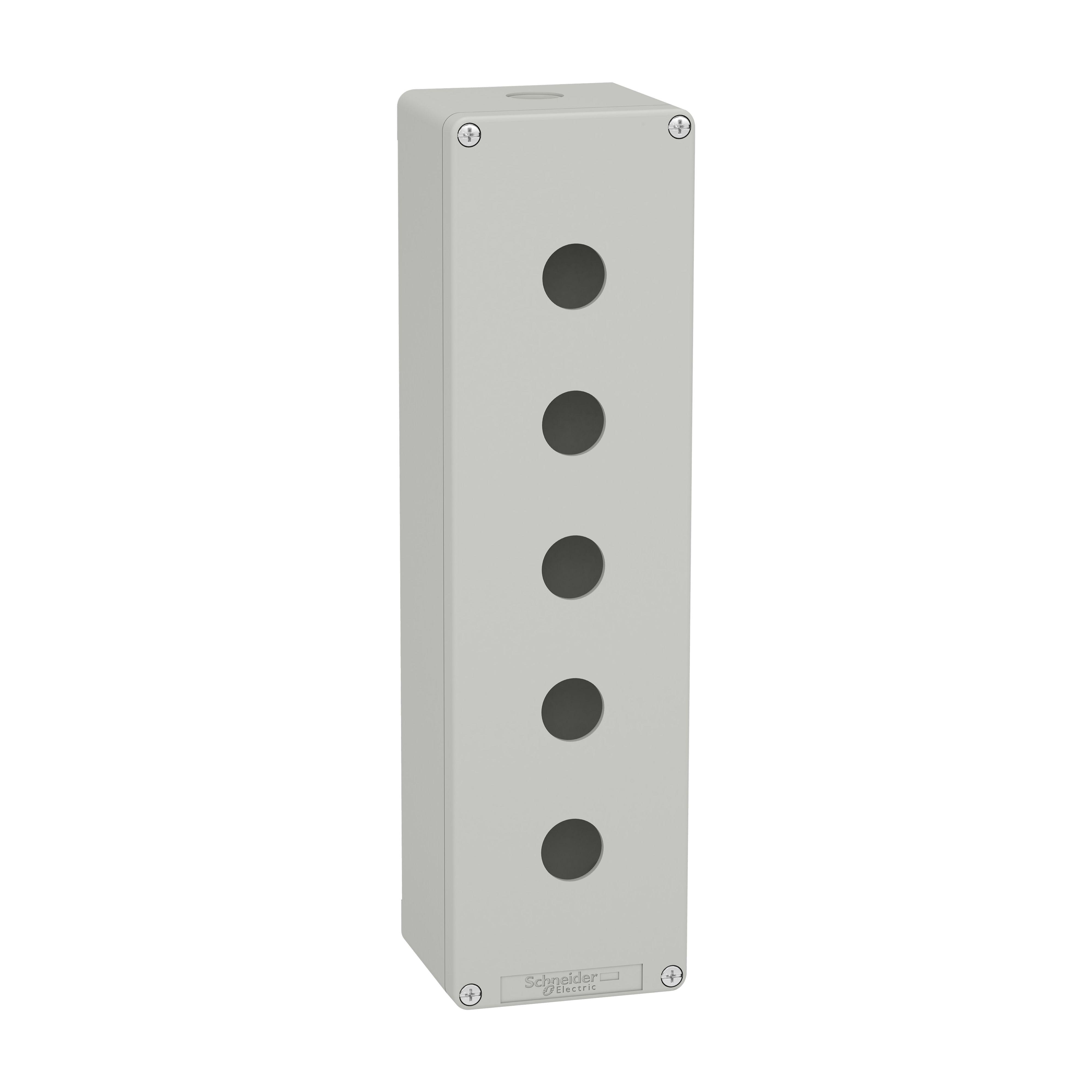 Schneider Electric Grey Die Cast Aluminium XAPD Empty Control Station - 5 Hole 22mm Diameter