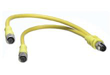 Molex Male 4 way M12 Micro Change to Female 3 way M12 Micro Change Sensor Actuator Cable, 3 m
