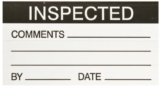 RS PRO Adhesive Pre-Printed Adhesive Label-Inspected-. Quantity: 30