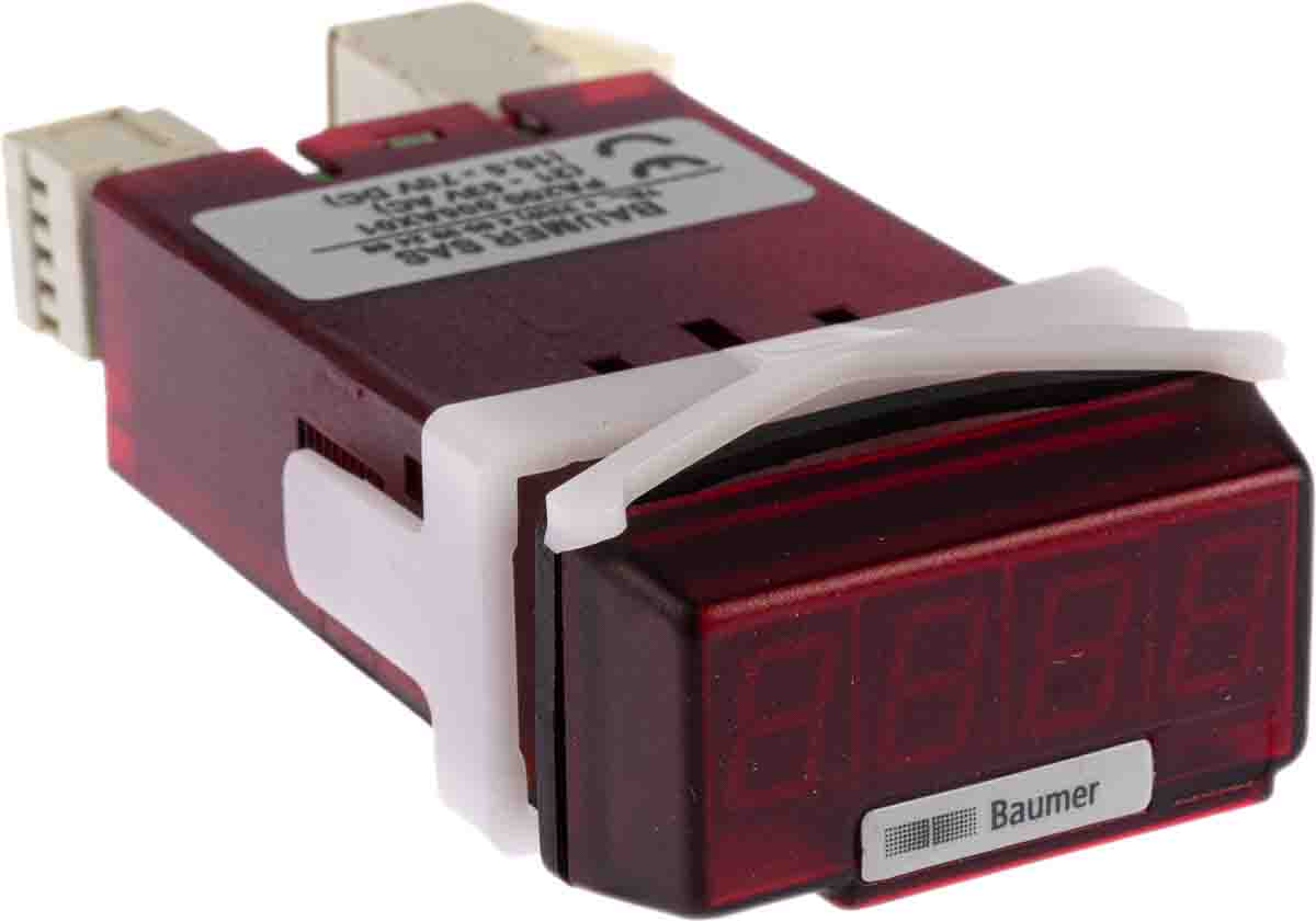 Baumer PA200 LED Digital Panel Multi-Function Meter for Current, Voltage, 22.5mm x 45mm