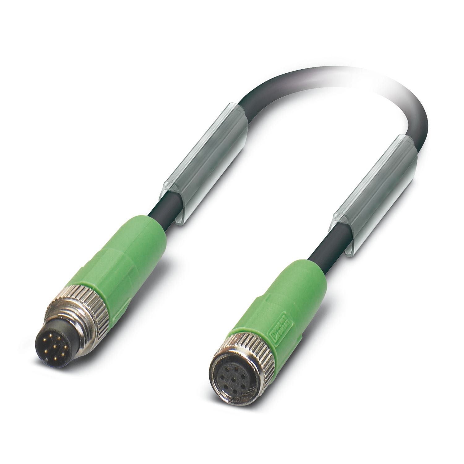 Phoenix Contact Male 8 way M8 to Female 8 way M8 Sensor Actuator Cable, 3 m