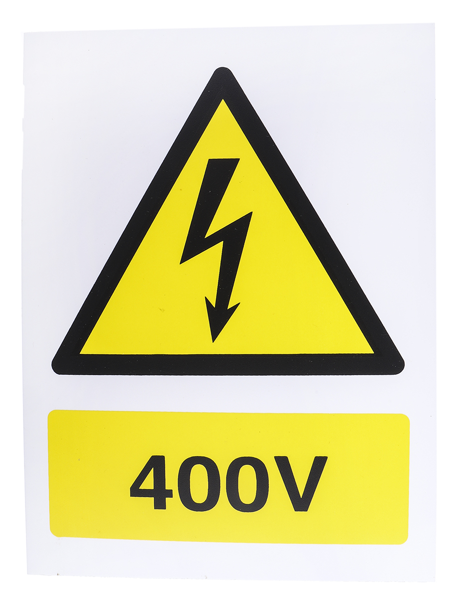 RS PRO Electrical Hazard Warning Sign (English)