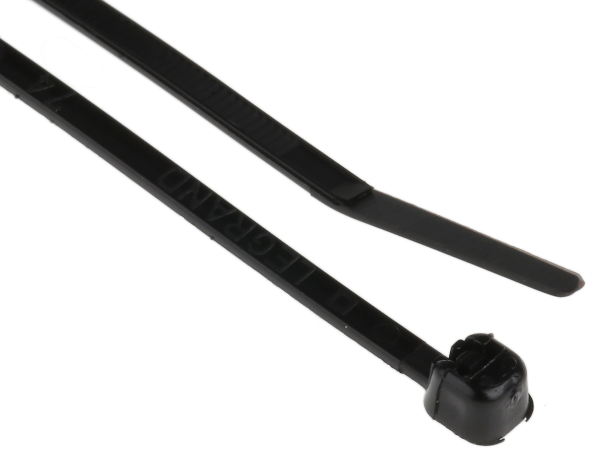 Legrand Cable Tie, 95mm x 2.4 mm, Black Nylon, Pk-100