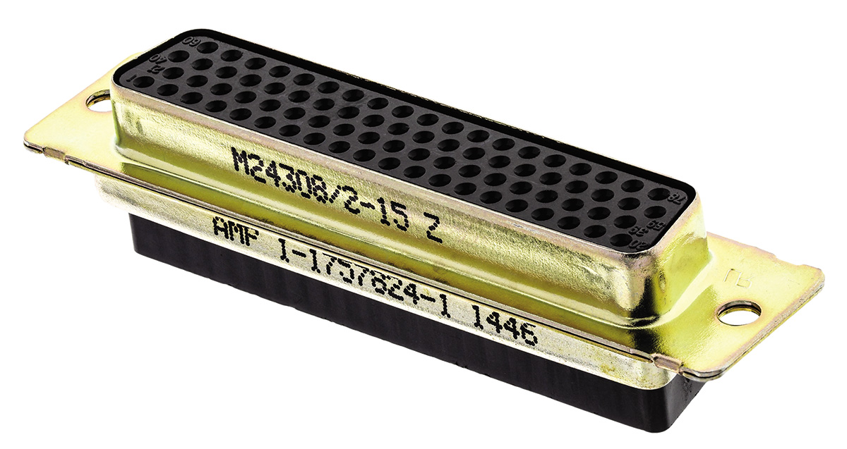 TE Connectivity Amplimite 90 78 Way Cable Mount D-sub Connector Socket