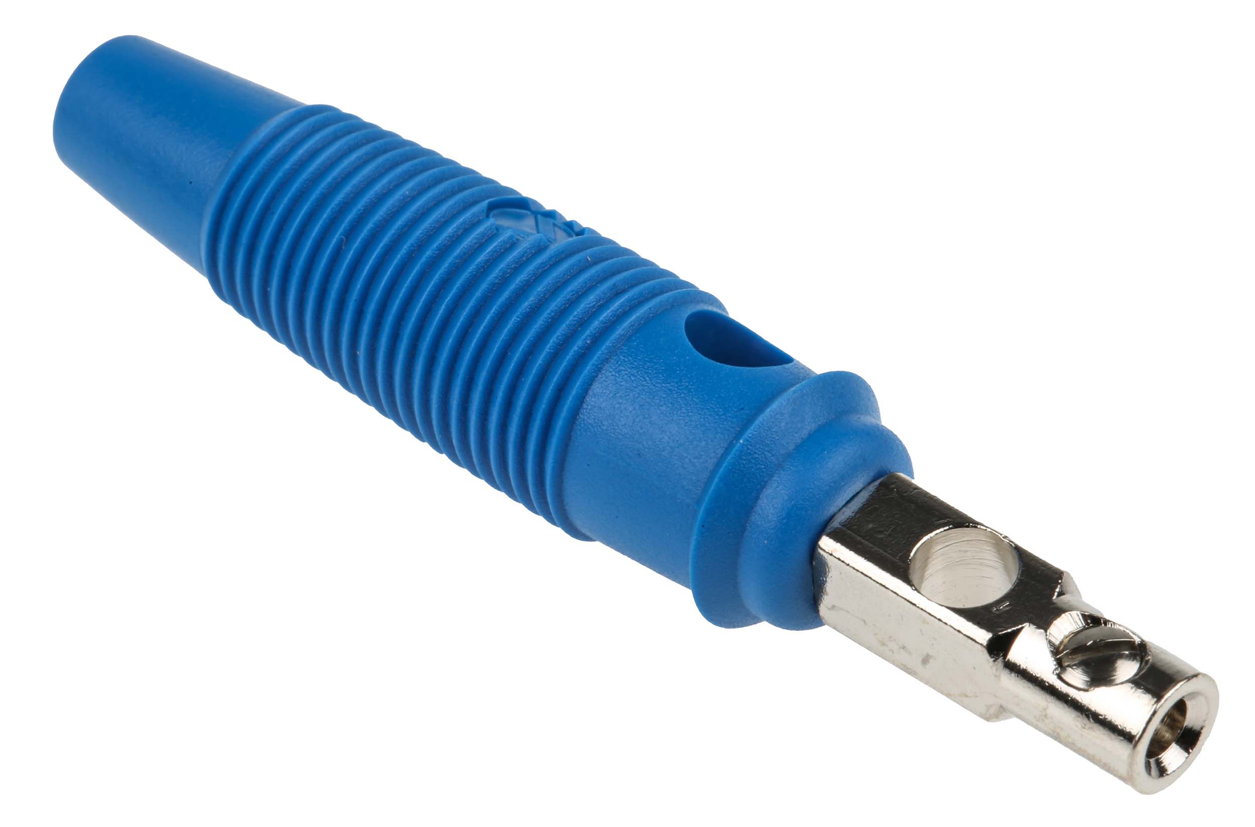 Hirschmann Test & Measurement Blue Male Banana Plug, 4 mm Connector, Screw Termination, 16A, 60V, Nickel Plating