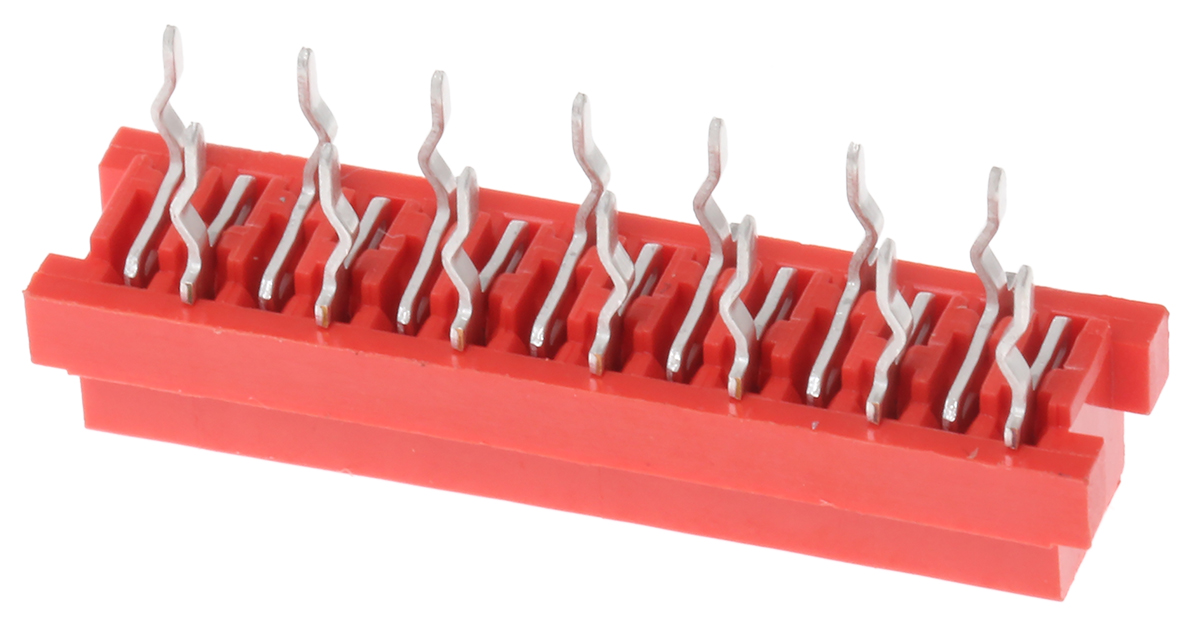 TE Connectivity Micro-MaTch Series Straight Through Hole Mount PCB Socket, 14-Contact, 2-Row, 2.54mm Pitch, Solder