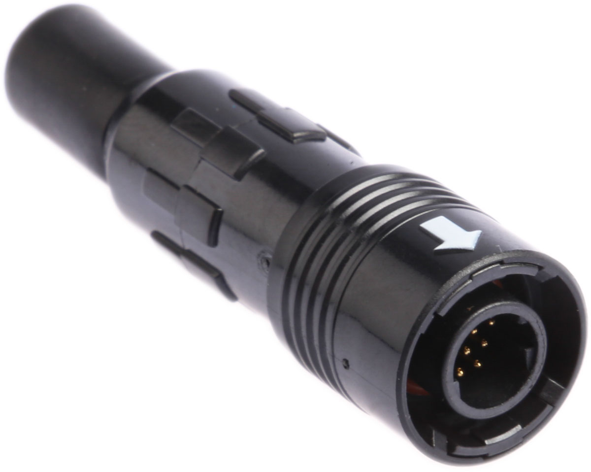 Hirose Circular Connector, 12 Contacts, Cable, Miniature Connector, Plug, Male, IP67, IP68, HR30 Series