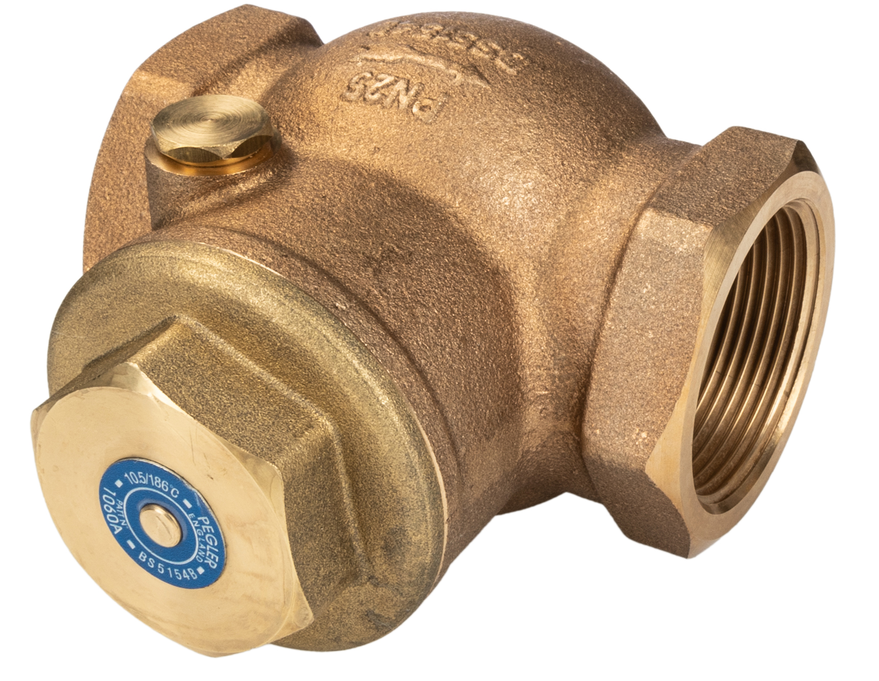 RS PRO Bronze Single Check Valve, BSPT 1-1/2in, 20 bar