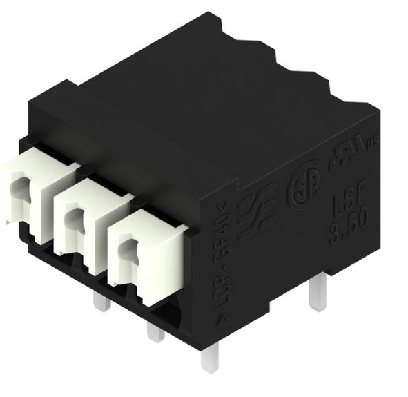 Weidmuller LSF Series PCB Terminal Block, 3-Contact, 3.5mm Pitch, Surface Mount, 1-Row, Through Hole Termination