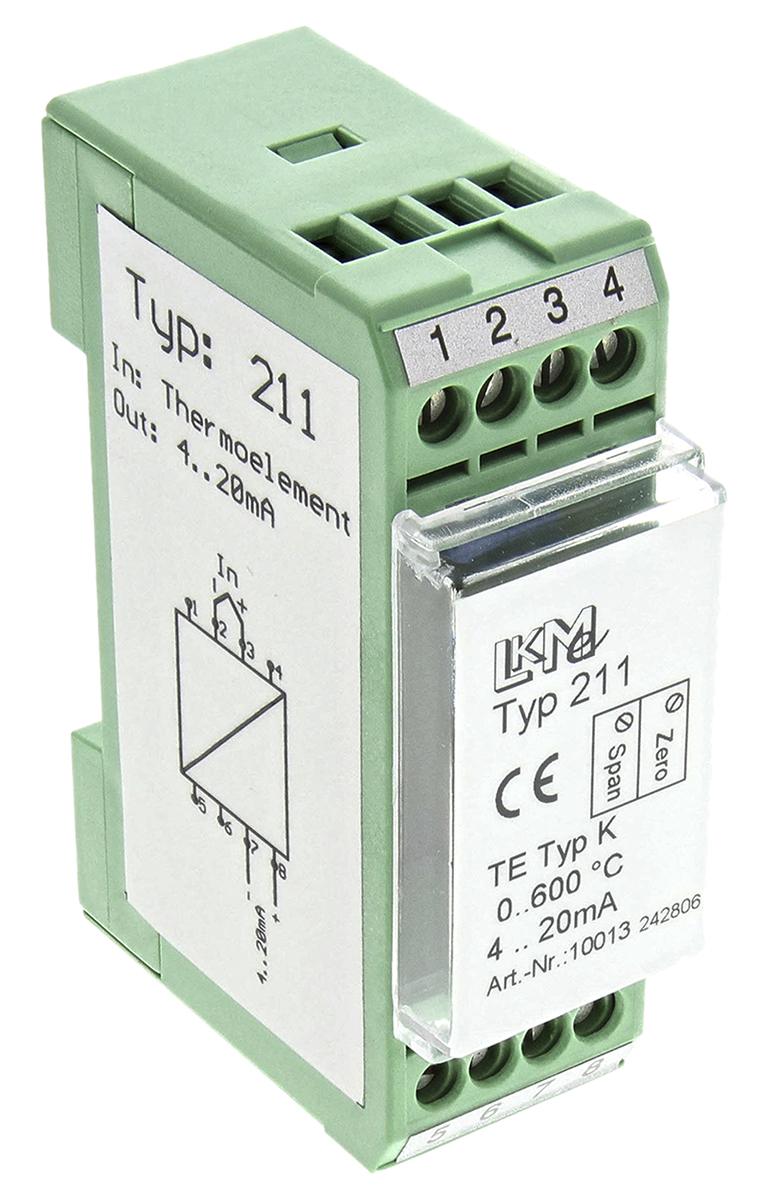 LKMelectronic LKM 211 Temperature Transmitter TC Type K Input, 10 → 35 V