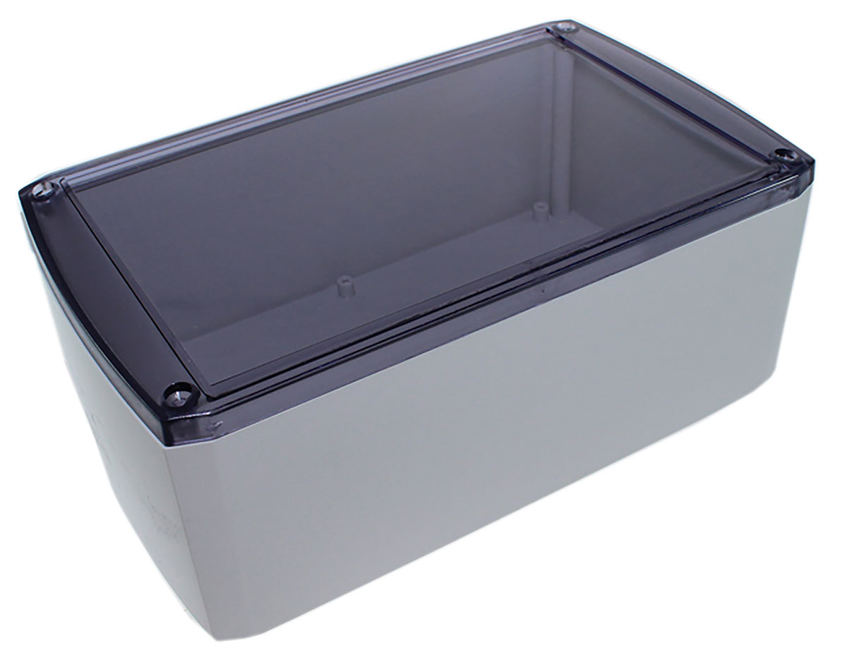 CAMDENBOSS 1102 Series Grey ABS Enclosure, IP54, Transparent Lid, 110 x 60 x 40mm