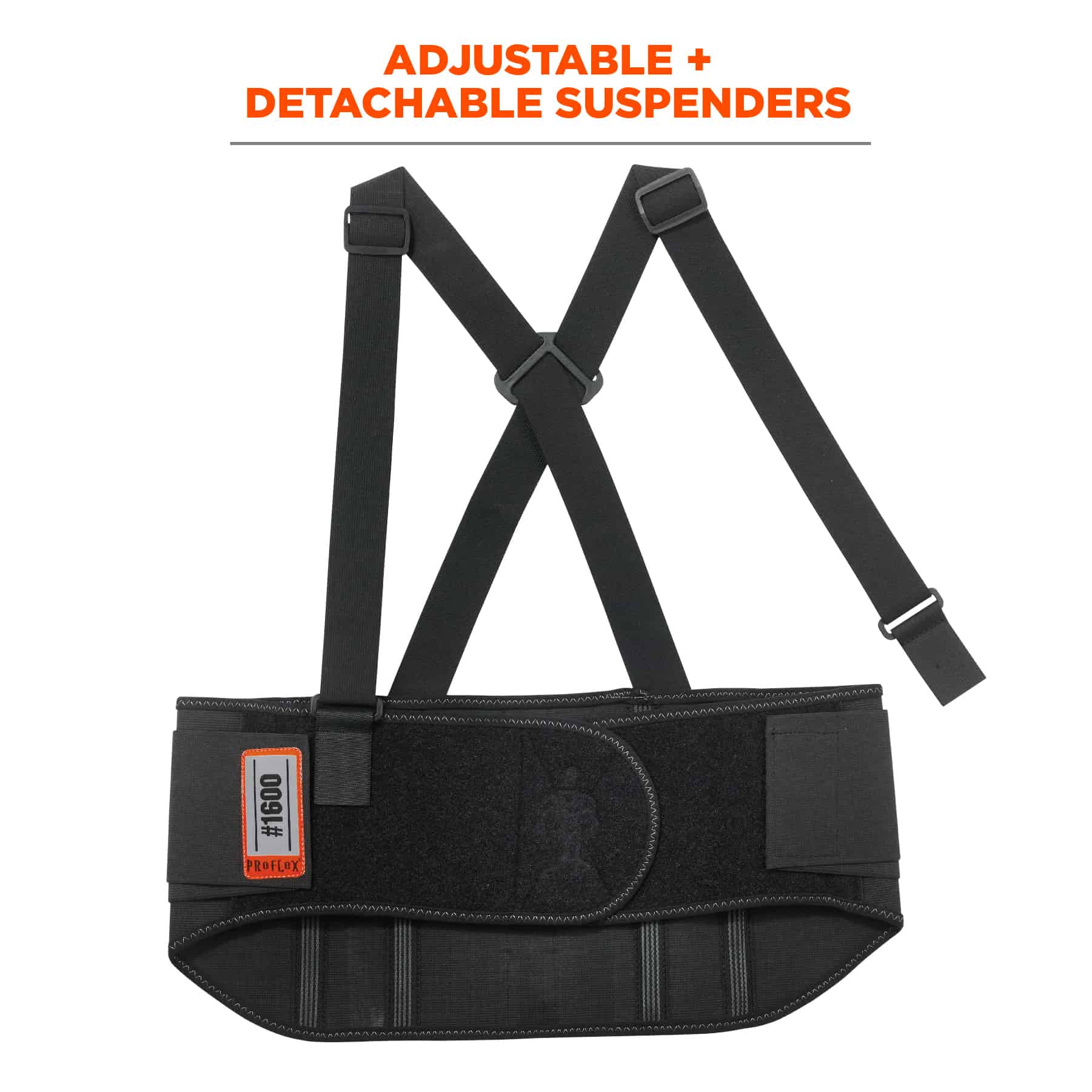 Ergodyne Black Back Support Belt, 97 → 107cm