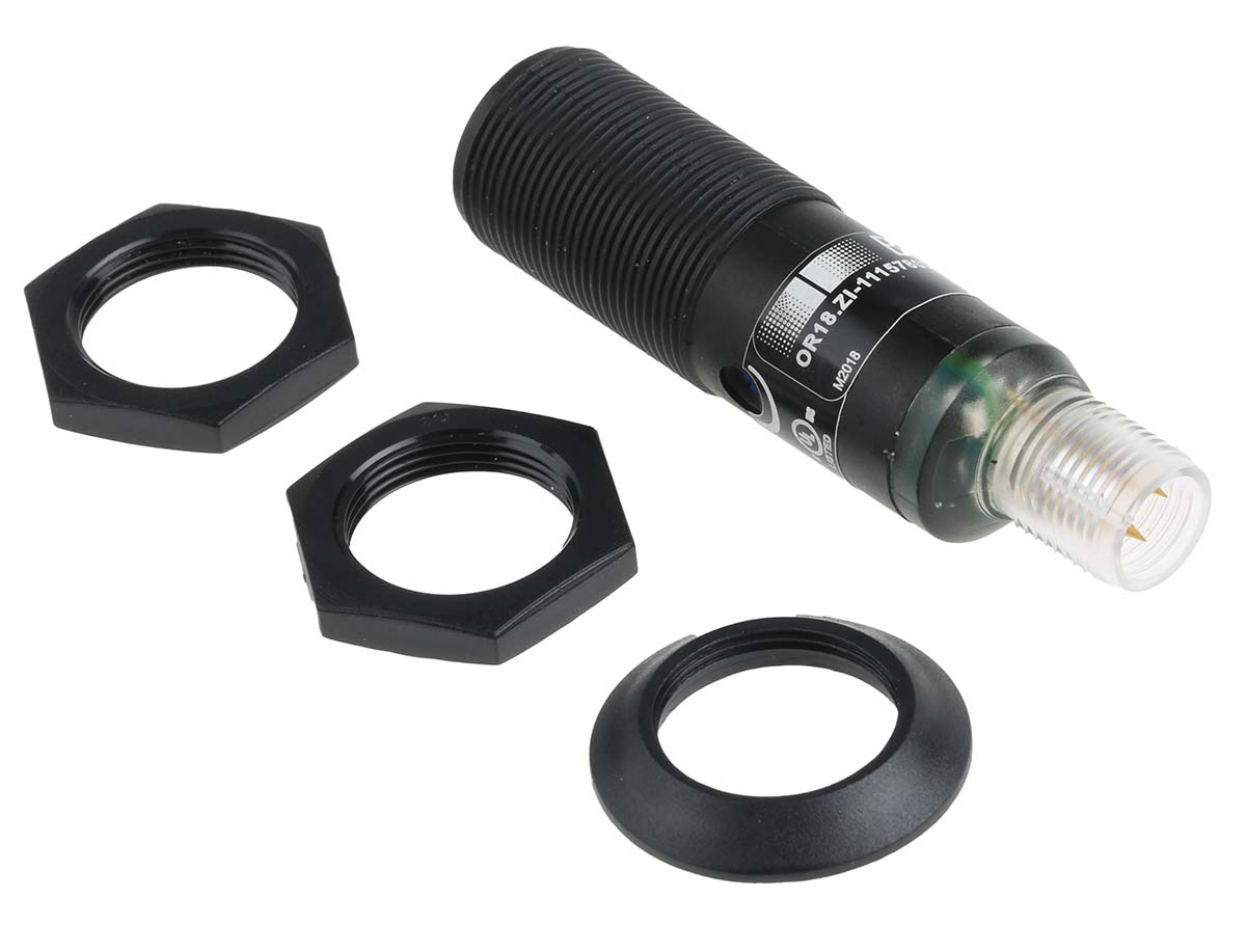 Baumer Diffuse Photoelectric Sensor, Barrel Sensor, 0 → 800 mm Detection Range