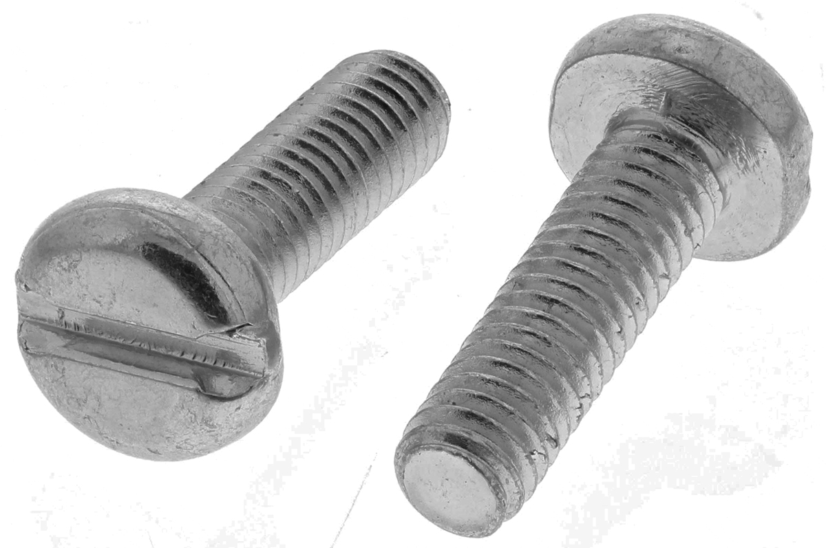 RS PRO Slot M3.5 Pan Steel Machine Screws DIN 85 x 12.0mm