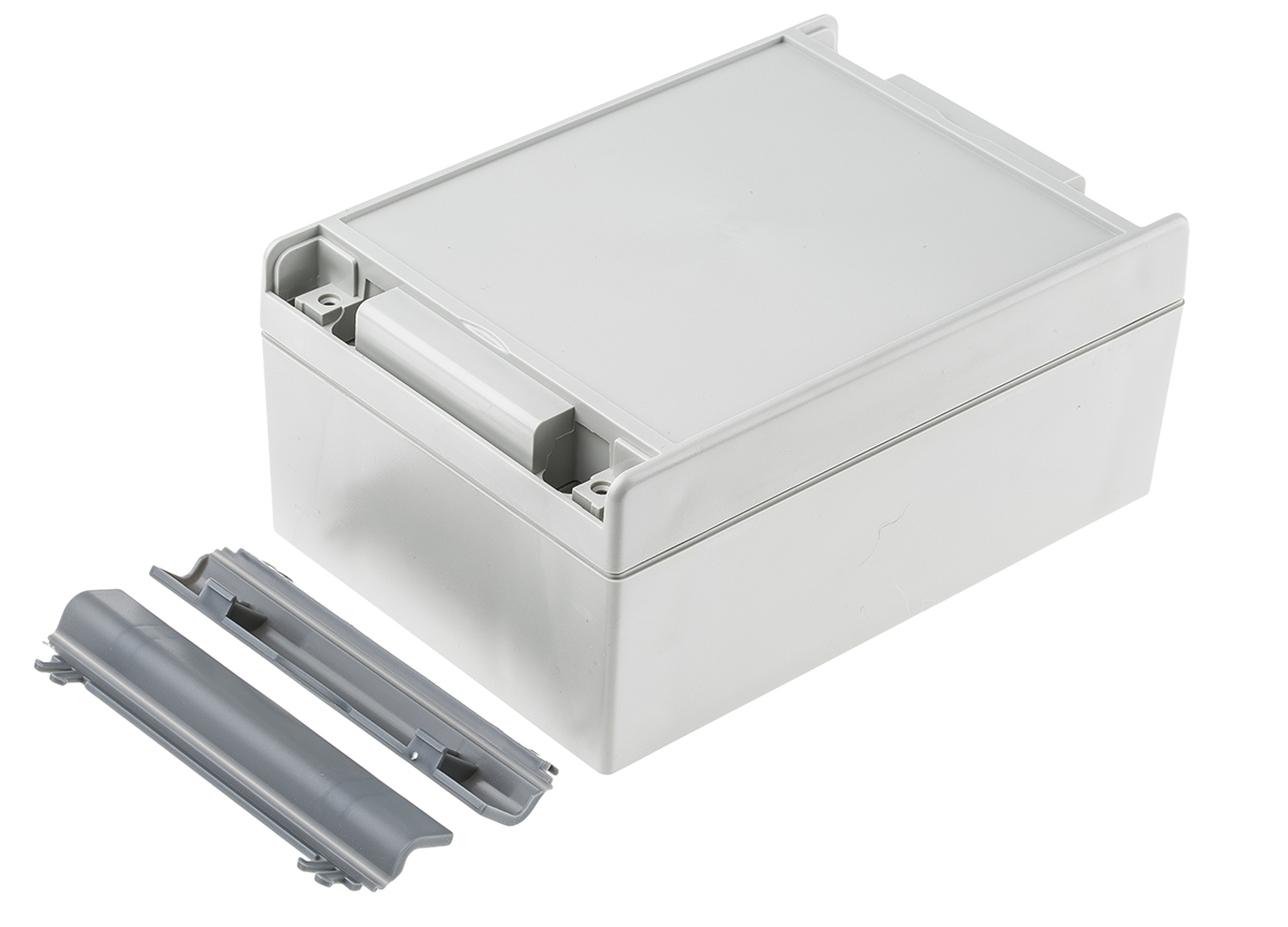 ROLEC Techno Plus Series Grey Plastic Enclosure, IP67, Grey Lid, 160 x 110 x 70mm