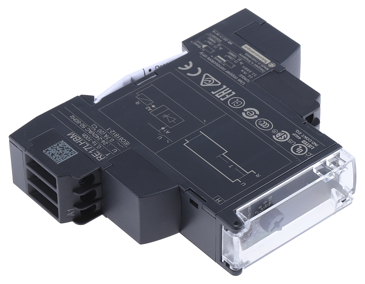 Schneider Electric Harmony Time Series DIN Rail Mount Timer Relay, 24 → 240V ac, 0.1 s → 100h,