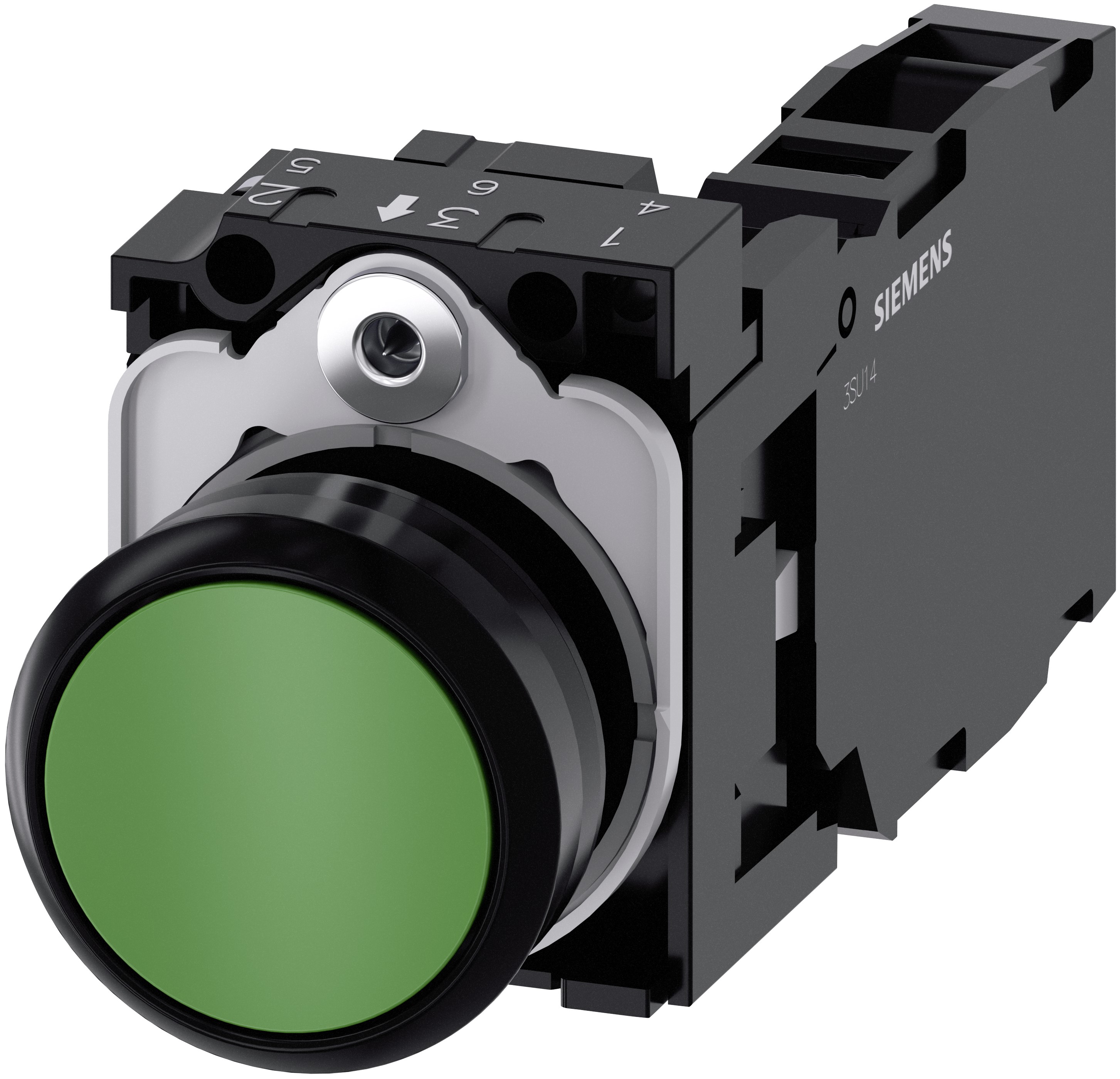 Siemens SIRIUS ACT 3SU11 Series Push Button, Panel Mount, 22mm Cutout, SPDT