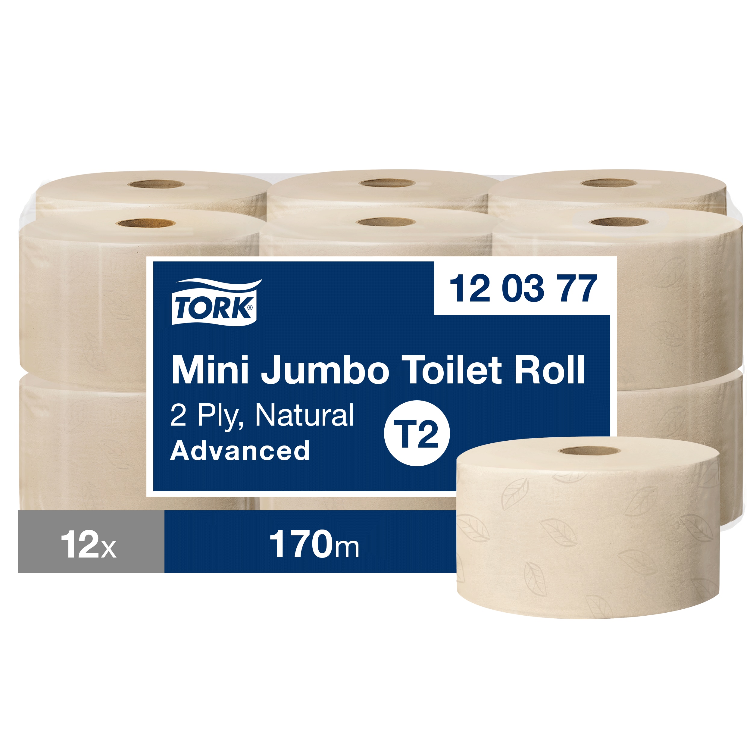 Tork 12 rolls of 850 Sheets Toilet Roll, 2 ply