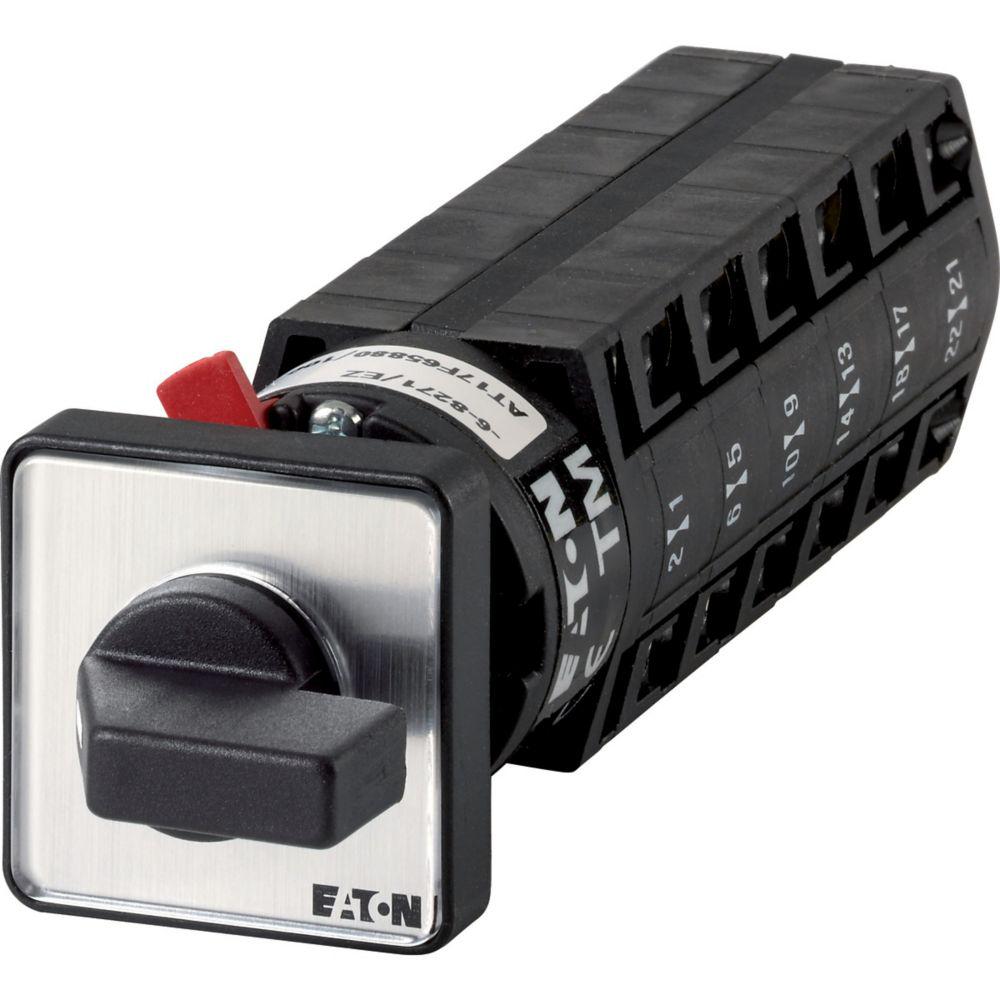 Eaton, 6P 2 Position 60° Changeover Cam Switch, 500V (Volts), 10A, Short Thumb Grip Actuator