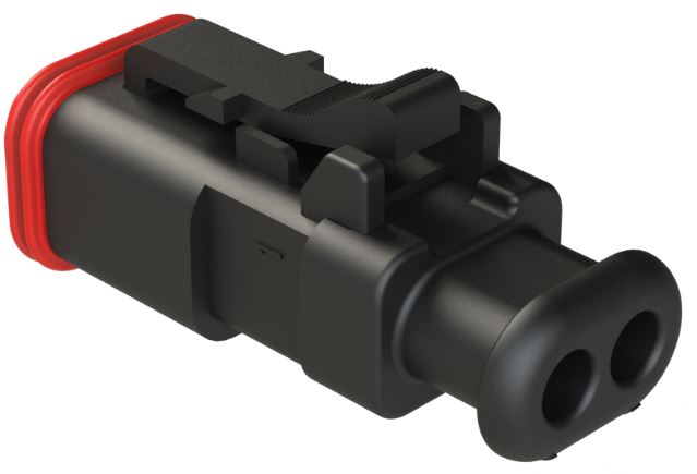 Amphenol Industrial, AT Cable connector Socket 2 Way, Crimp Termination AT06-2S-SR02BLK