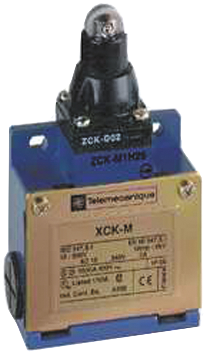 Telemecanique Sensors XCKM Series Roller Lever Limit Switch, NO/NC, IP66, Zinc Alloy Housing