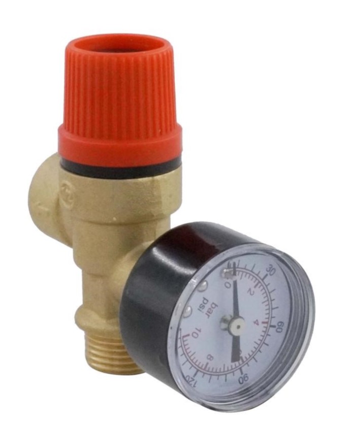 RS PRO 3bar Pressure Relief Valve With Female, Male BSP 1/2 in BSP Connection