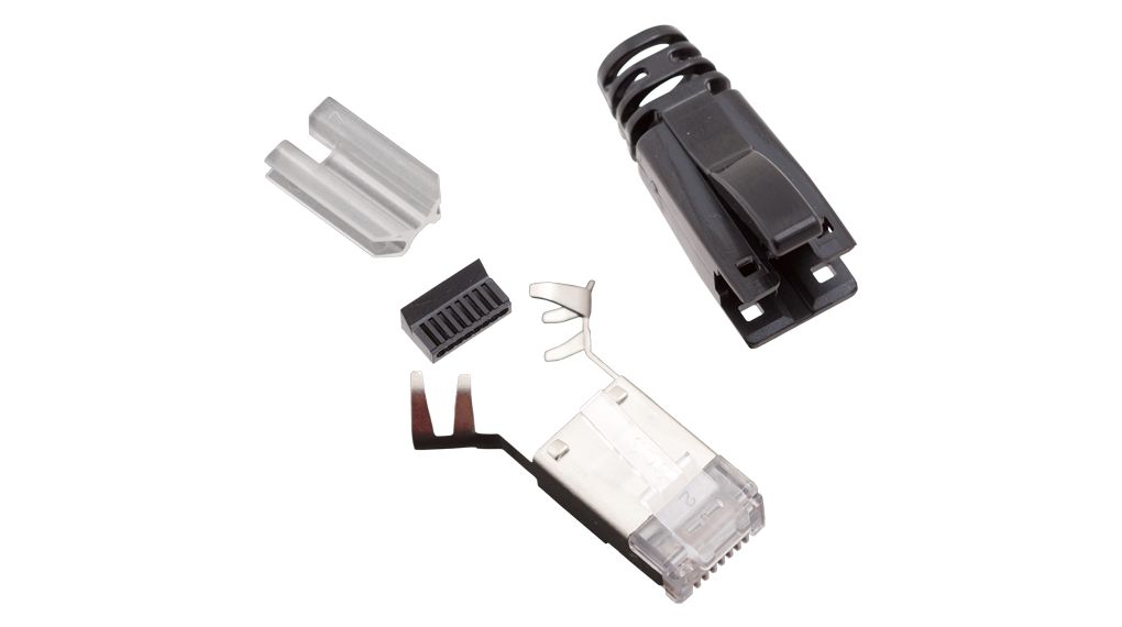 Bekina SS-3920 Series Plug Ethernet Connector, Cable Mount, Cat6a 1 Port 8 -Way