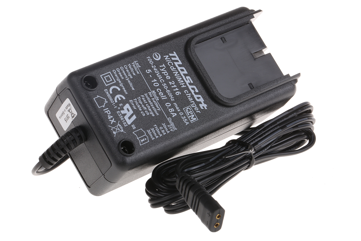 Mascot Battery Pack Charger For NiCd, NiMH Battery Pack 5 → 10 Cell with AUS, EU, UK, USA plug