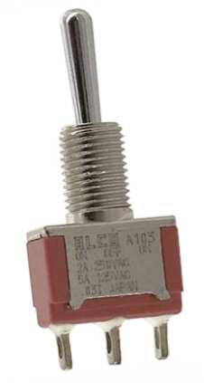 TE Connectivity Toggle Switch, Panel Mount, On-Off-On, SPDT, Solder Terminal