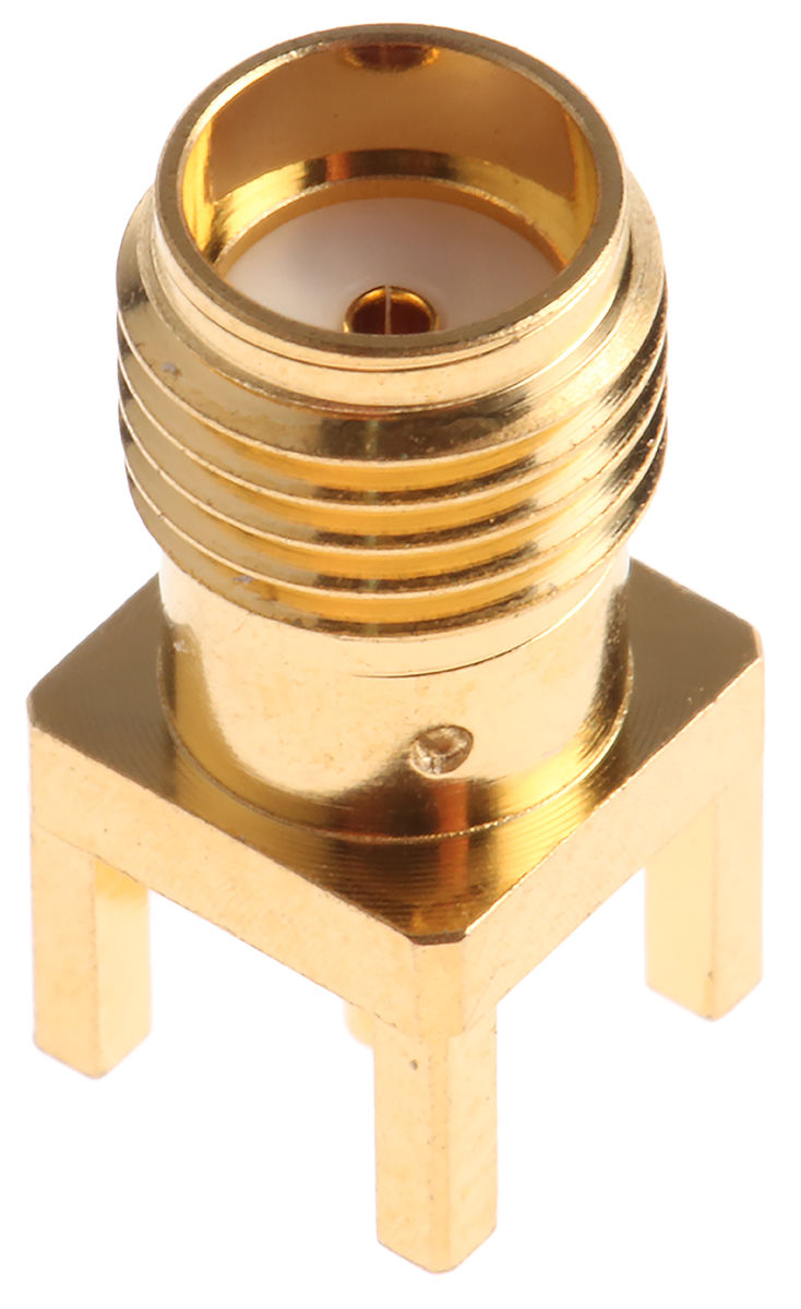 Rosenberger SMA Series, Jack PCB Mount SMA Connector, 50Ω, Solder Termination, Straight Body