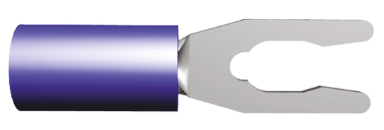 TE Connectivity PIDG Insulated Crimp Spade Connector, 1.25mm² to 2mm², 16AWG to 14AWG, M3.5 Stud Size Nylon, Blue