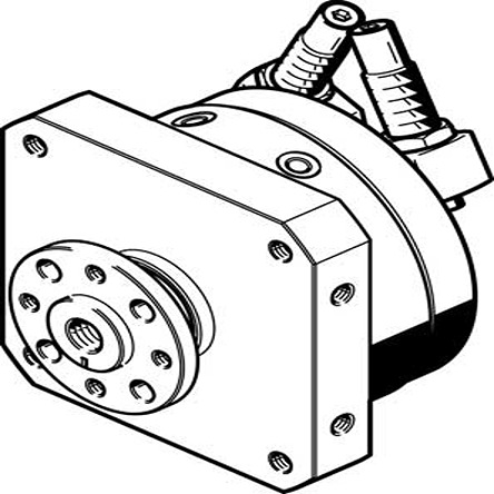 Festo DSM Series 10 bar Double Action Pneumatic Rotary Actuator, 246° Rotary Angle, 32mm Bore