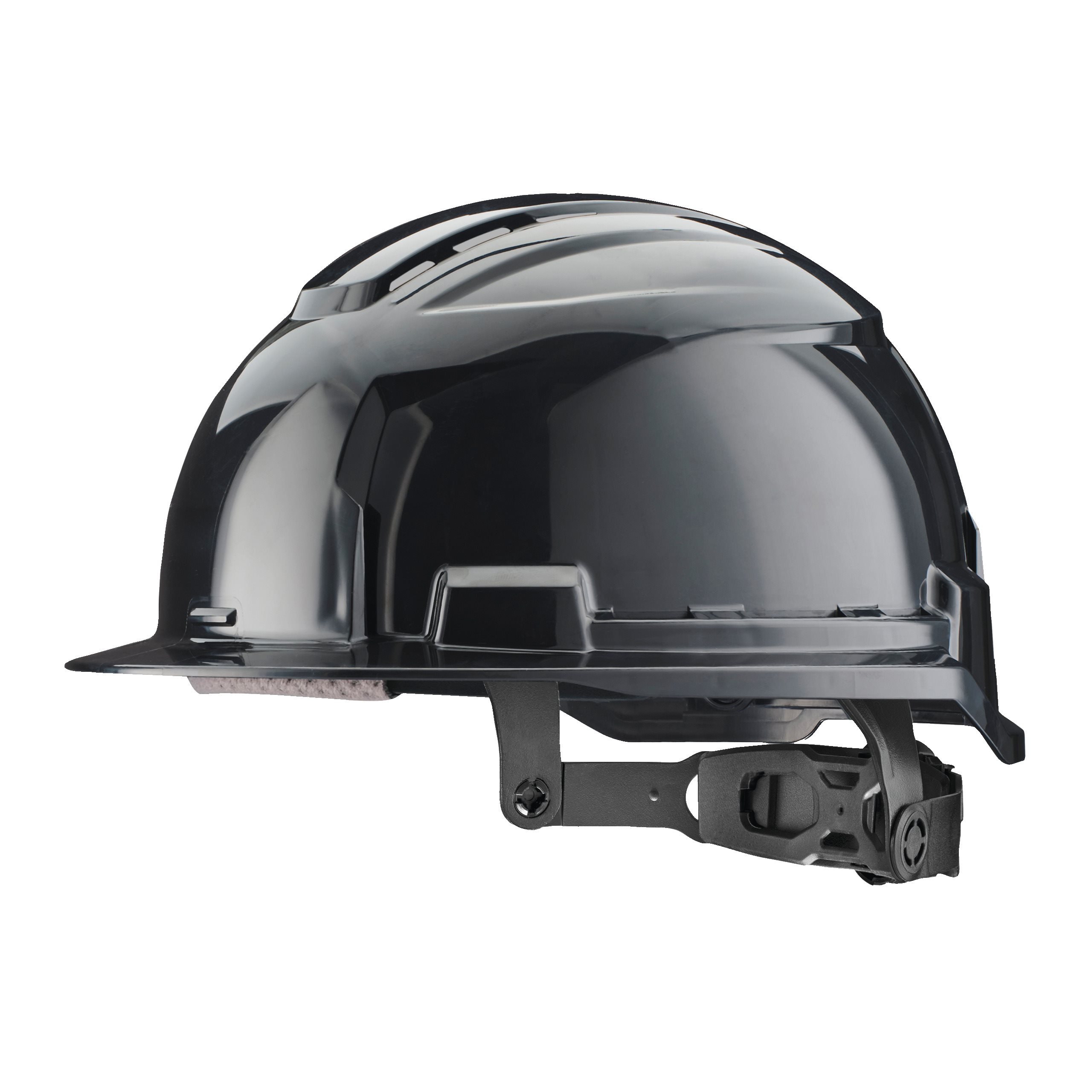 Milwaukee Bolt 100 Black Hard Hat with Chin Strap, AdjustableVentilated