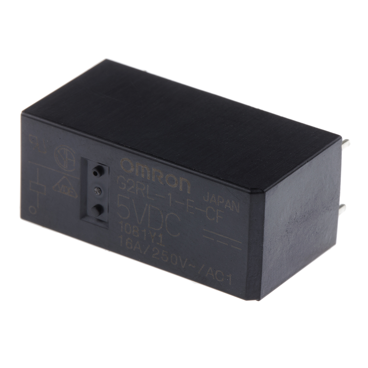 Omron PCB Mount Power Relay, 5V dc Coil, 16A Switching Current, SPDT