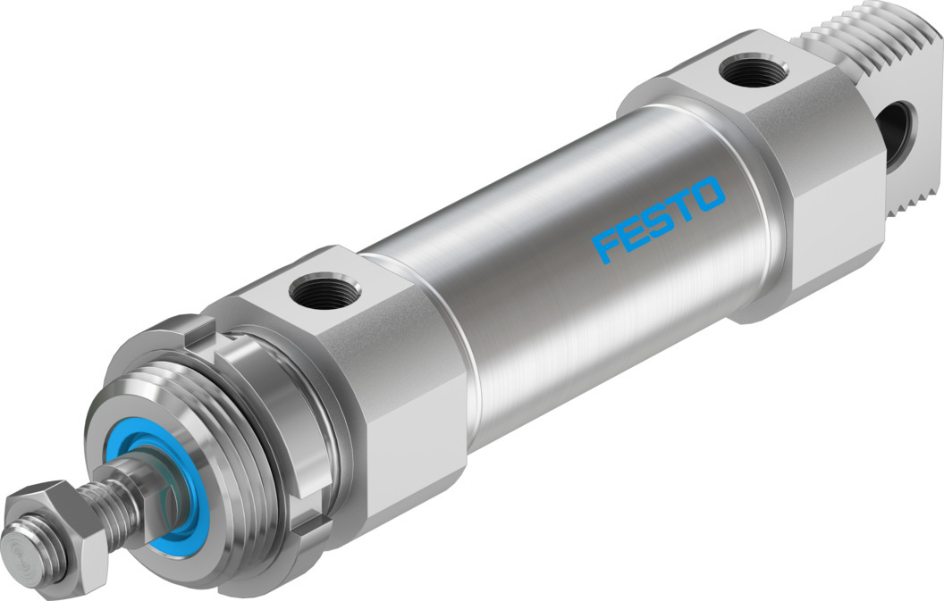 Festo 60 mm Pneumatic Piston Rod Cylinder - DSNU-40-60-PPV-A DSNU Series, Double Acting Acting