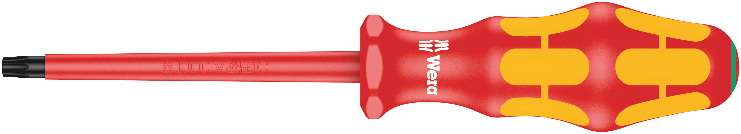 Wera Torx Insulated Screwdriver, T30 Tip, 100 mm Blade, VDE/1000V, 205 mm Overall