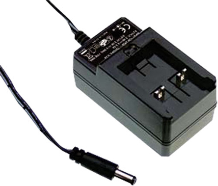 MEAN WELL 30W Plug-In AC/DC Adapter 18V dc Output, 1.66A Output