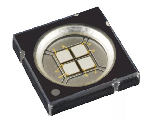 LZ4-04UVH0-0000 ams OSRAM, LZ4-04UVH0 Series UV LED, 370nm 4250mW 110 °, 9-Pin Surface Mount package