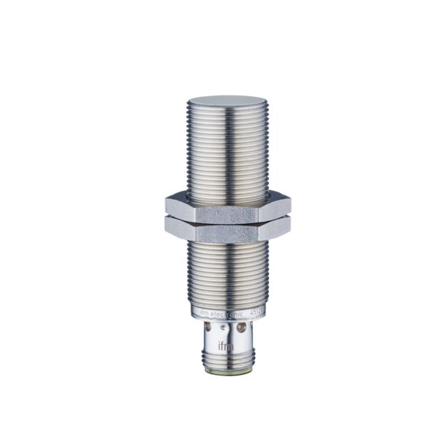 ifm electronic Inductive Threaded Barrel Proximity Sensor, M18, 8 mm Detection, PNP NO, 10 → 30 V dc