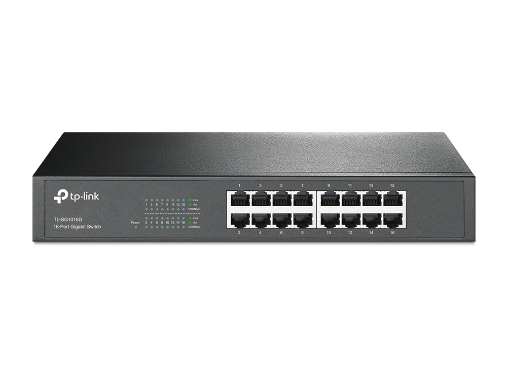 TP-Link TL-SG1016, Unmanaged 16 Port Network Switch RJ-45
