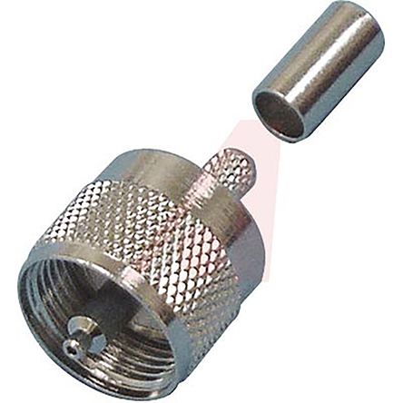 Cinch, Plug Cable Mount UHF Connector, Crimp Termination, Straight Body