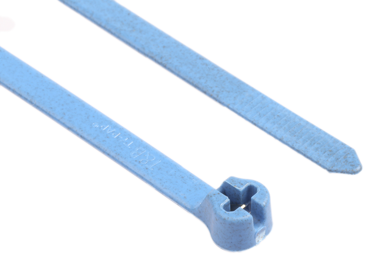 Thomas & Betts Cable Ties, 361mm x 4.7 mm, Blue Nylon, Pk-100