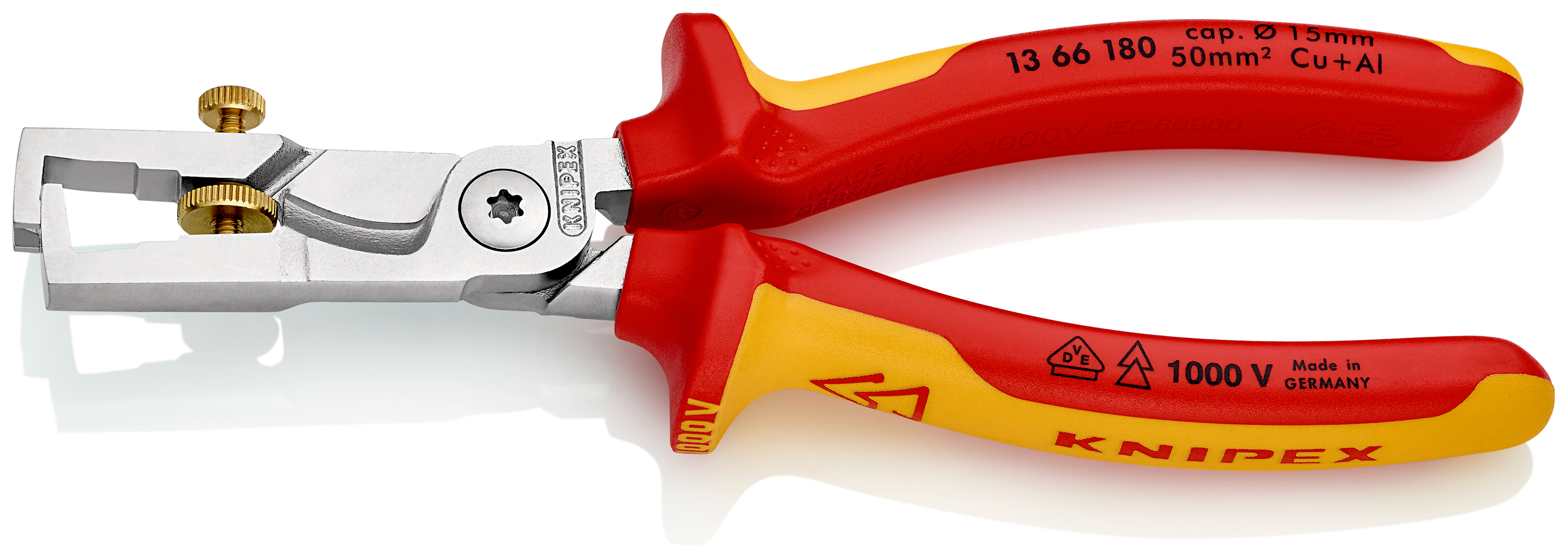 Knipex 13 66 Series Cable cutters and wire strippers, 0.1 mm² Min, 10 mm² Max, 180 mm Overall