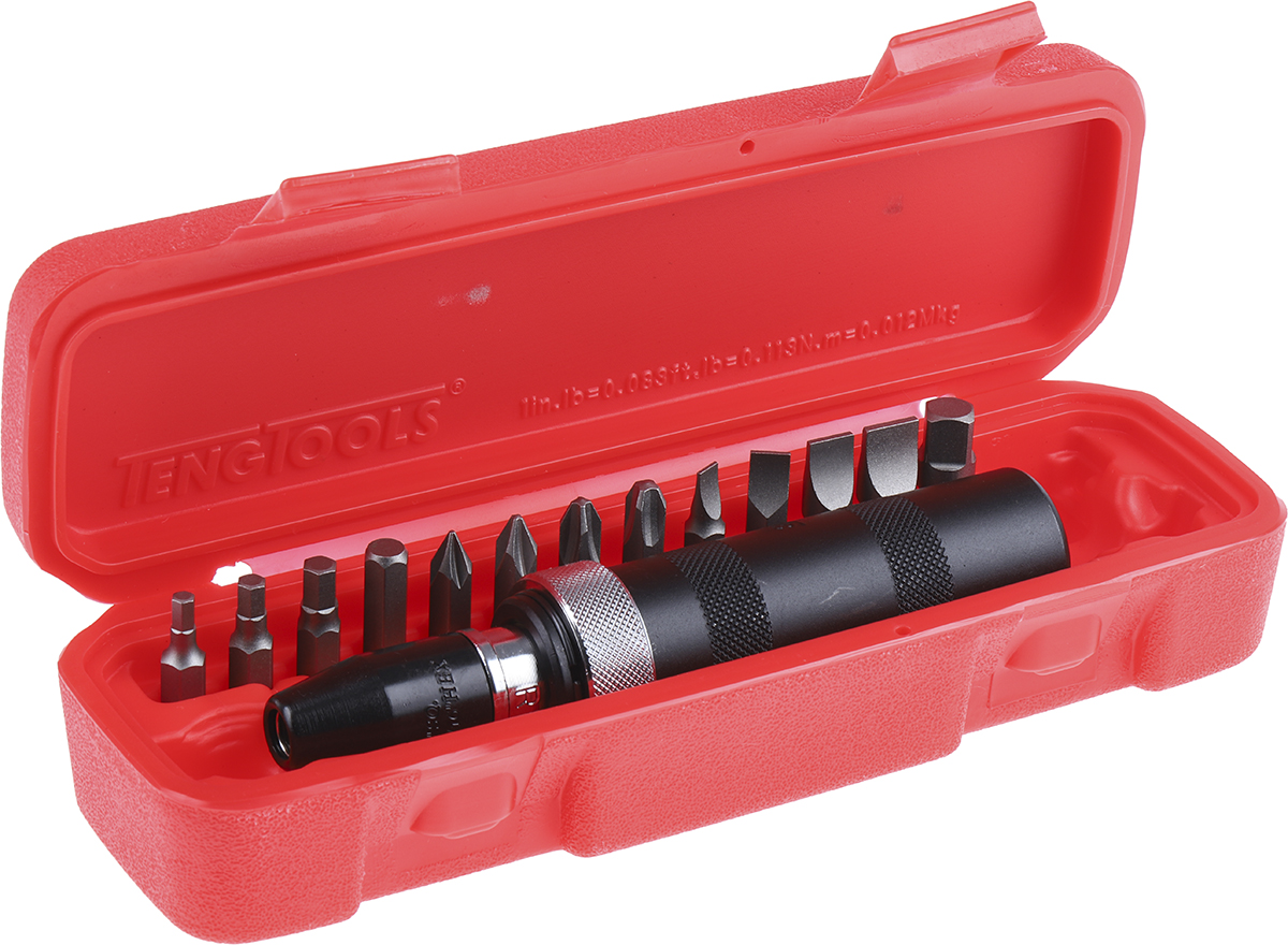 Teng Tools Impact driver set 15 Pieces, Hexagon, Phillips, Torx