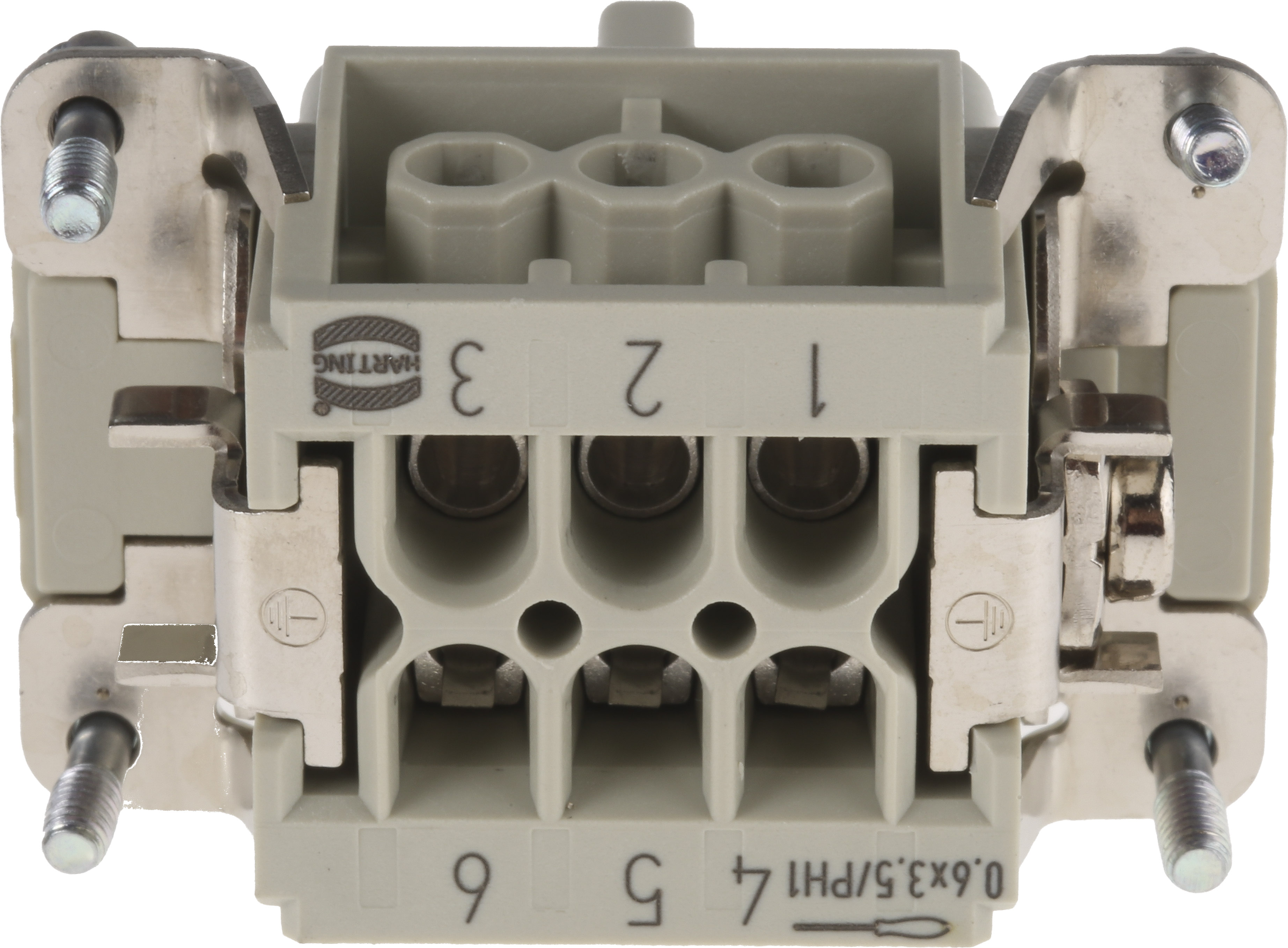 HARTING Heavy Duty Power Connector Insert, 16A, Female, Han E Series, 6 Contacts