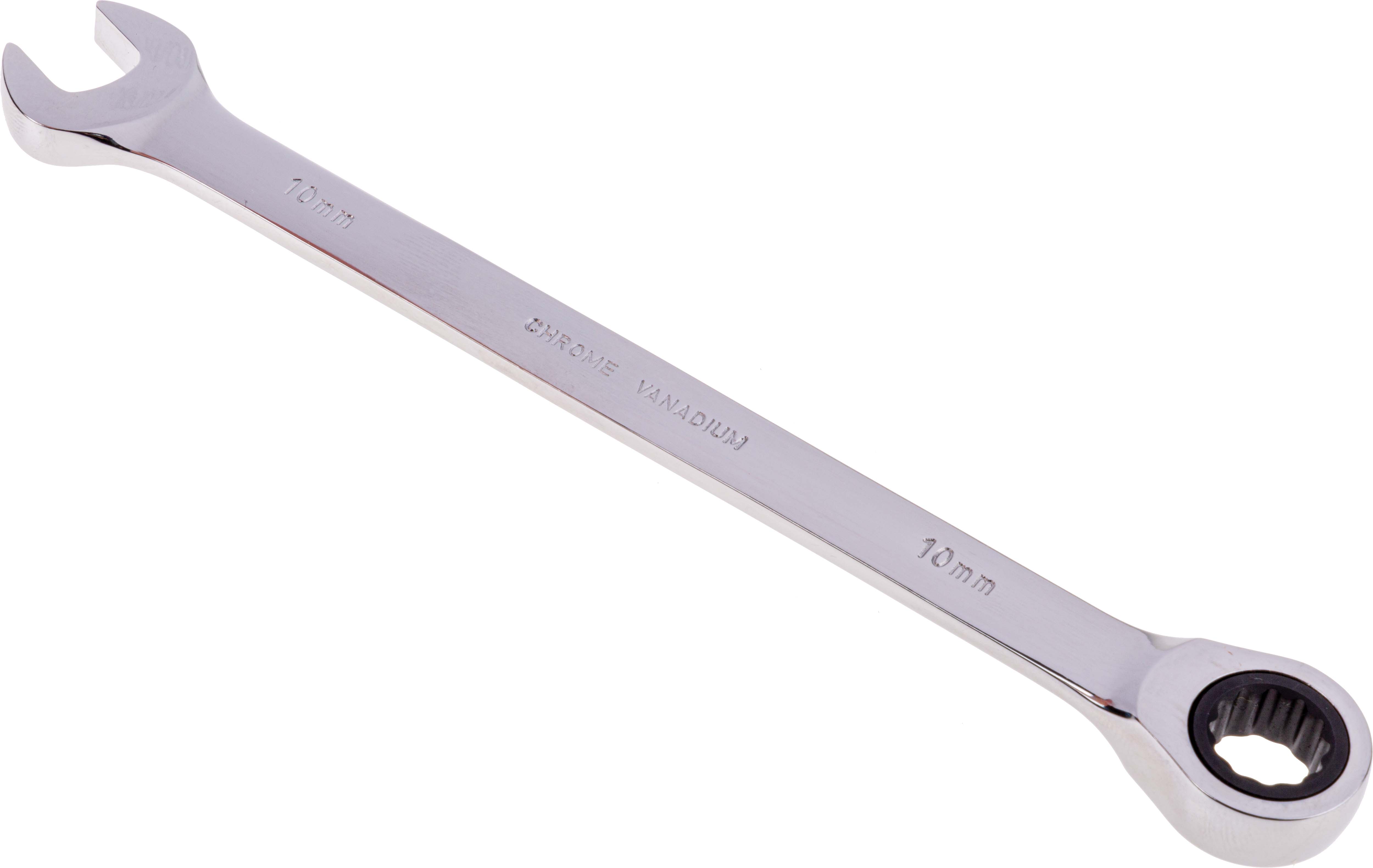 RS PRO Combination Ratchet Spanner, 10mm, Metric, Double Ended