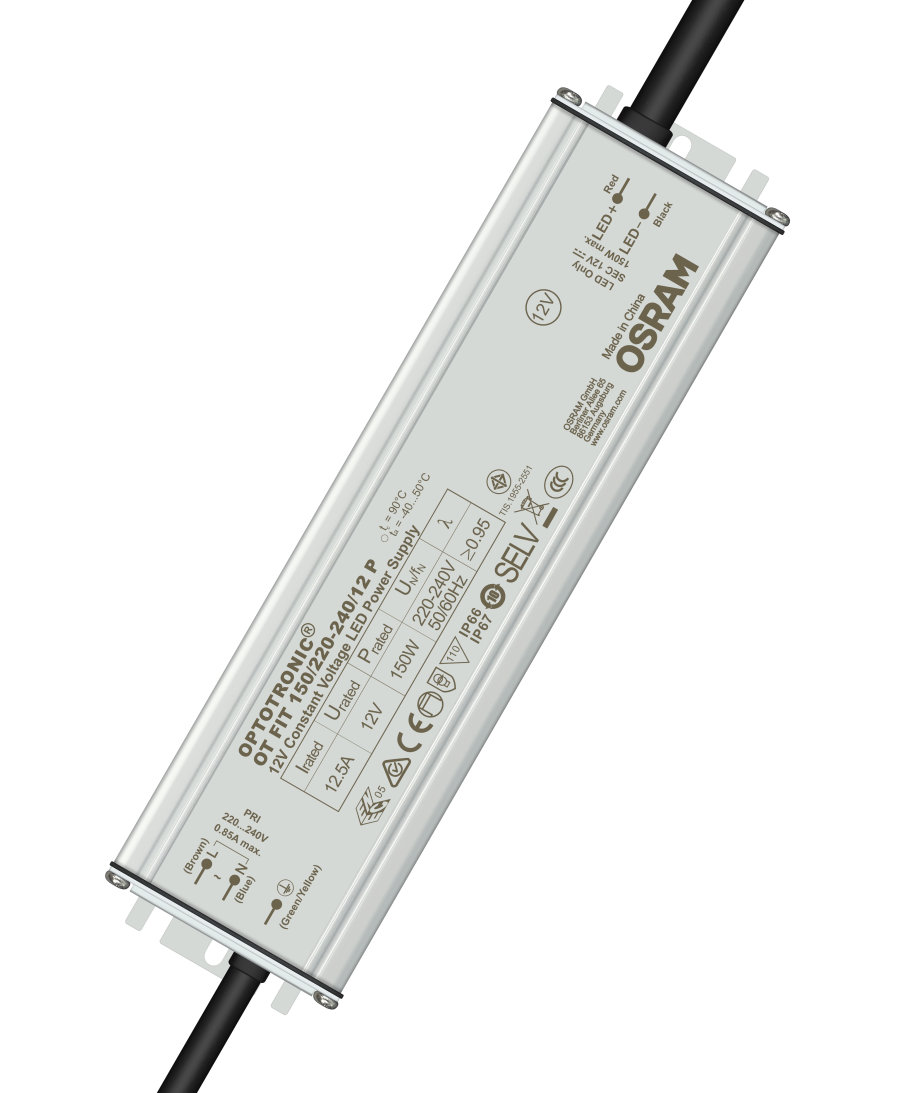 Osram LED Driver, 12.5V Output, 150W Output, 850mA Output, Constant Voltage