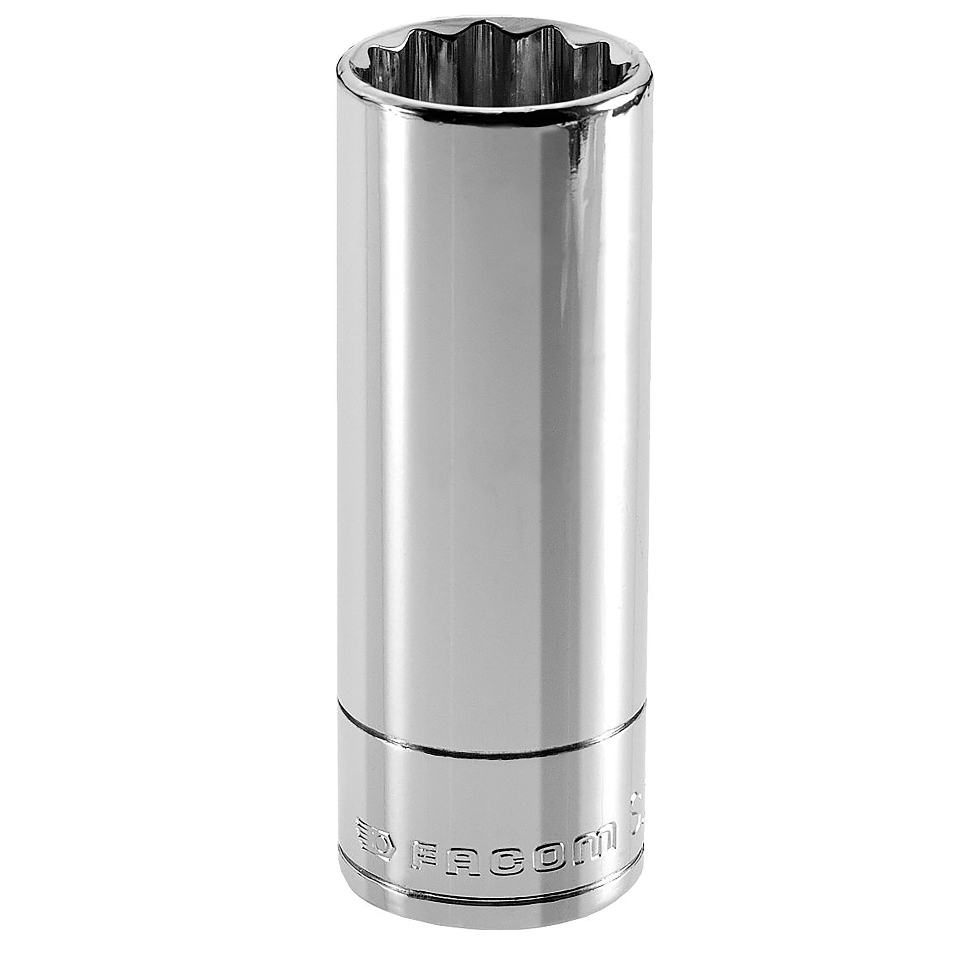 Facom 1/2 in Drive 15mm Long Socket, 12 point, 77 mm Overall Length